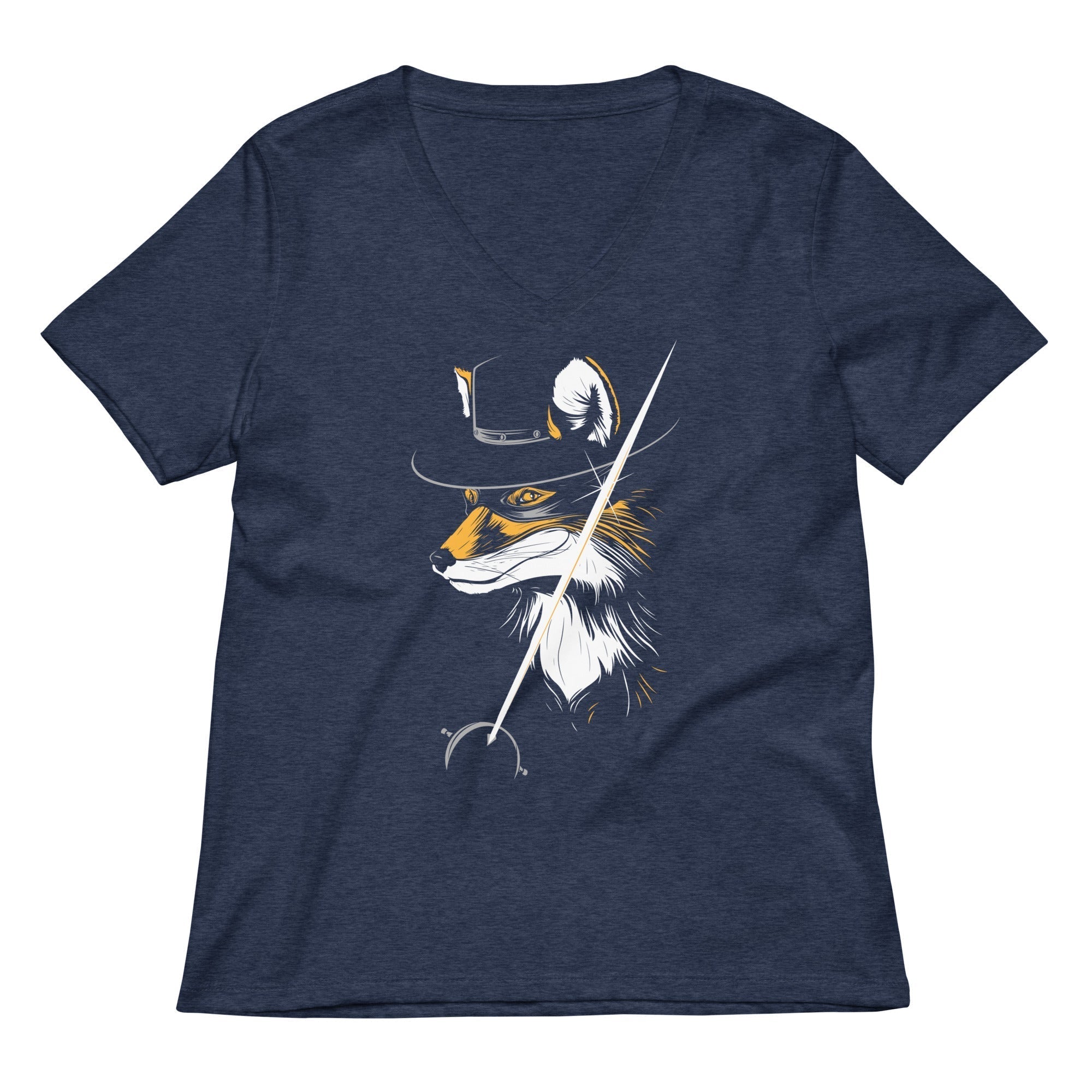 The Fox Women's V-Neck Tee Hoodie, Sweatshirt | PureTeeCo.com (Image 2)