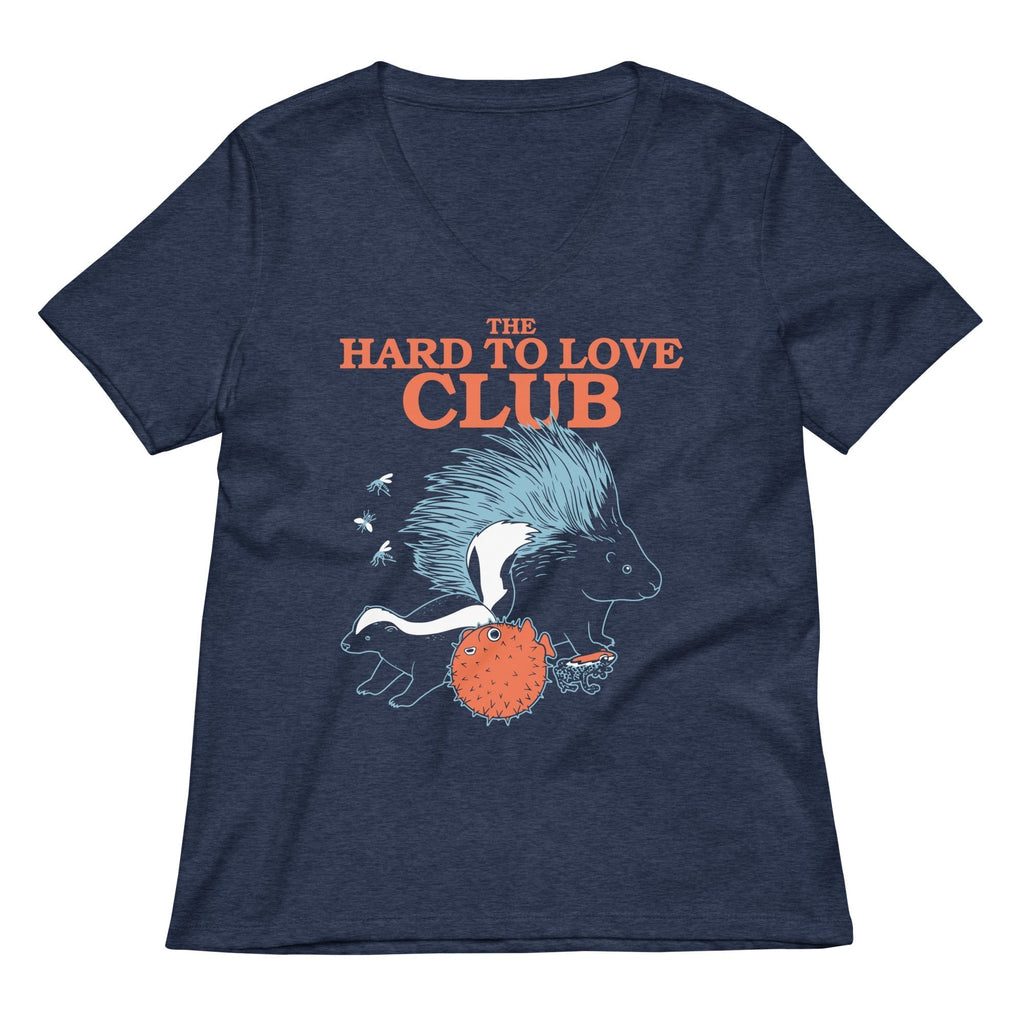 The Hard To Love Club Women's V-Neck Tee Hoodie, Sweatshirt | PureTeeCo.com (Image 2)