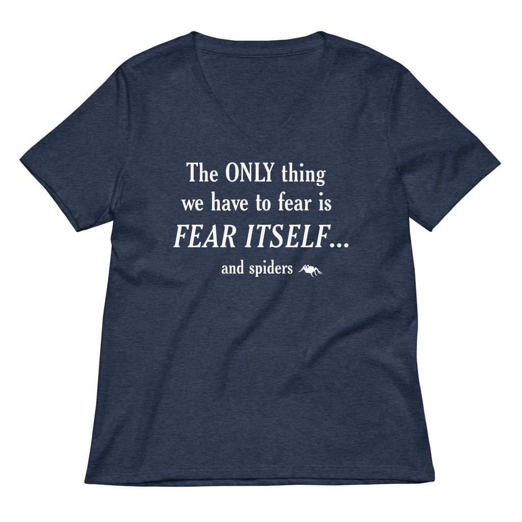 The Only Thing We Have To Fear Women's V-Neck Tee Hoodie, Sweatshirt | PureTeeCo.com (Image 2)