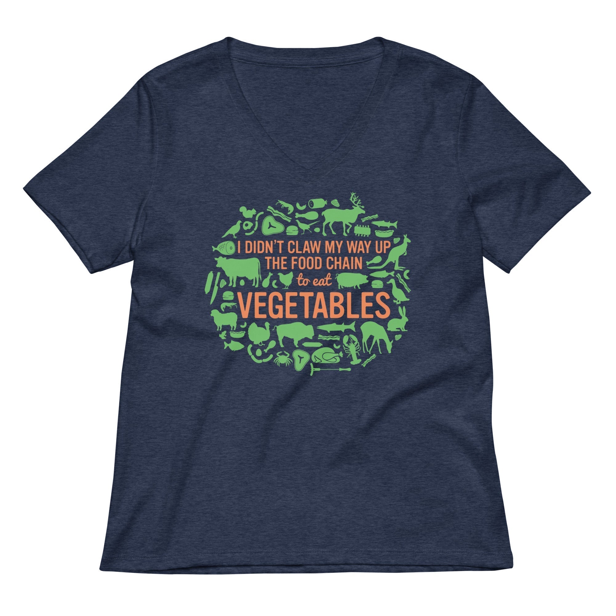 Top Of The Food Chain Women's V-Neck Tee Hoodie, Sweatshirt | PureTeeCo.com (Image 2)