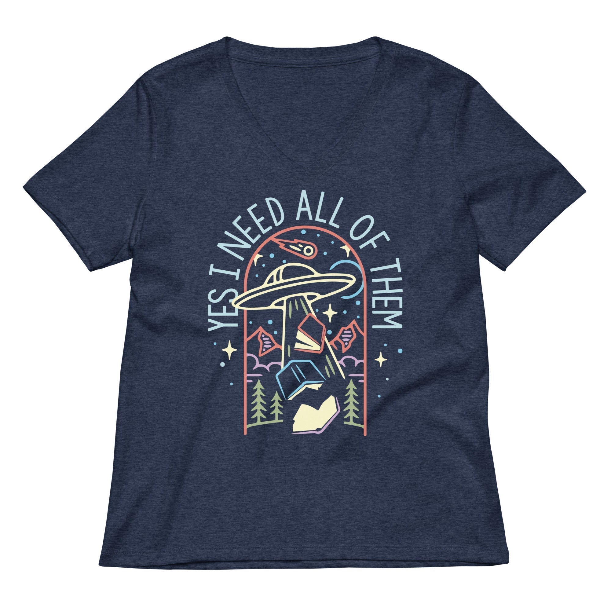 Yes I Need All Of Them Women's V-Neck Tee Hoodie, Sweatshirt | PureTeeCo.com (Image 3)