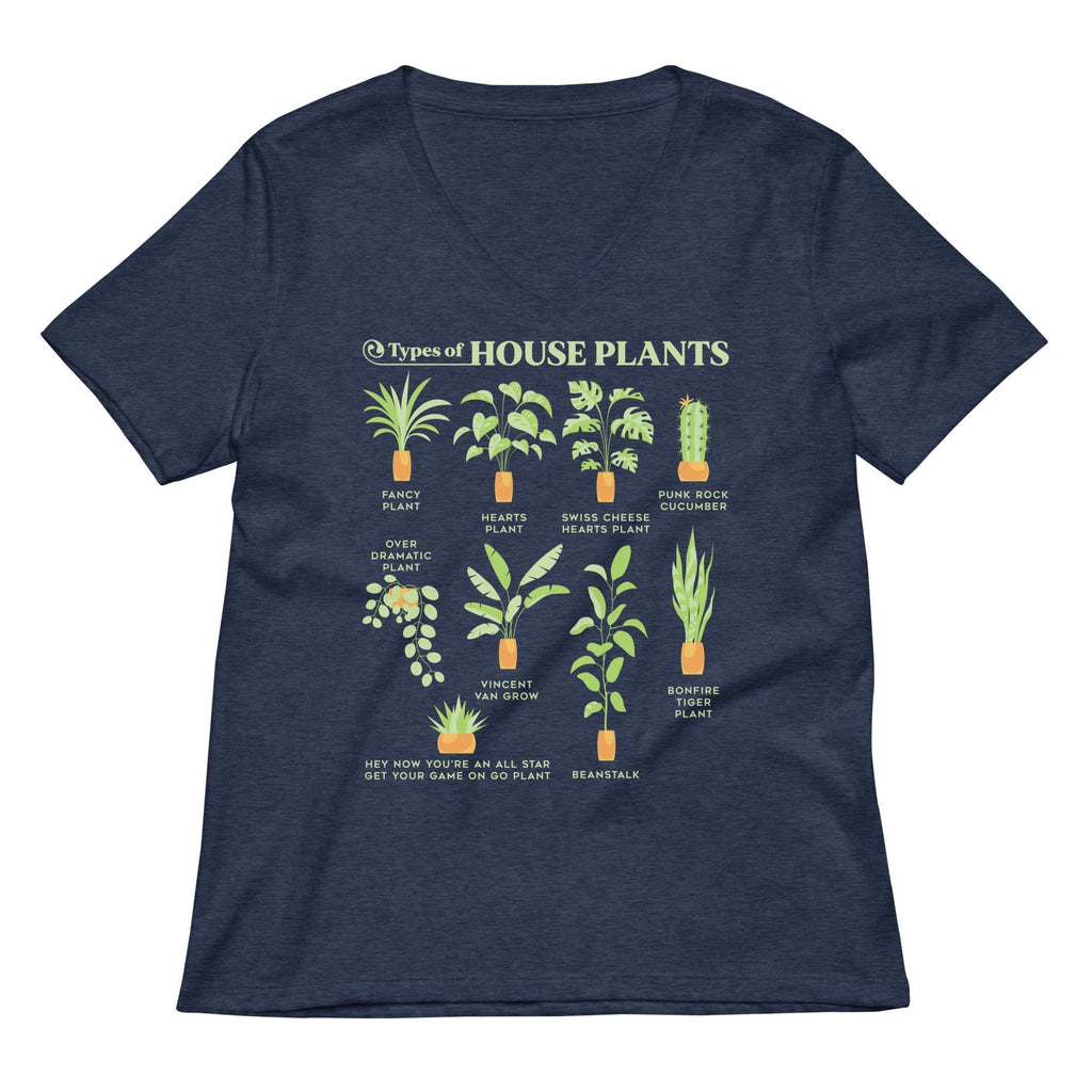 Types Of House Plants Women's V-Neck Tee Hoodie, Sweatshirt | PureTeeCo.com (Image 2)