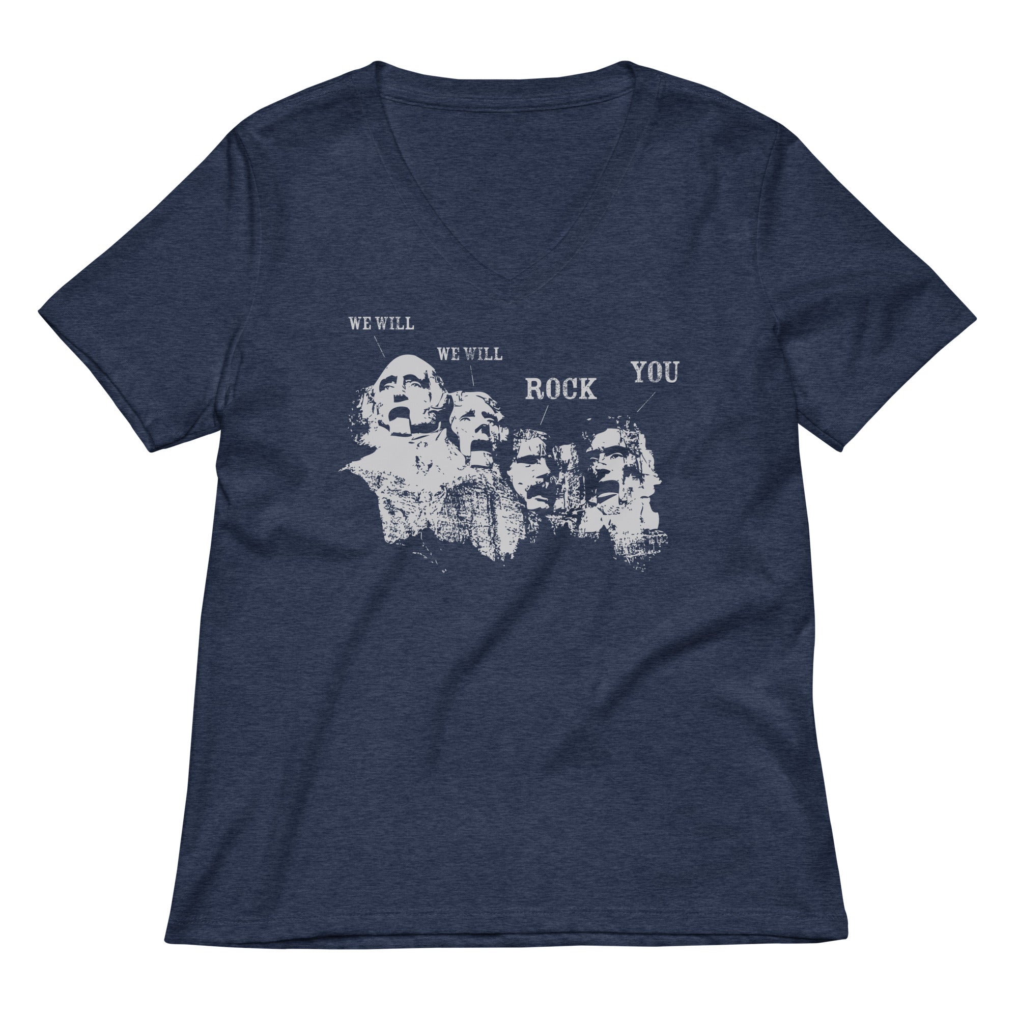 We Will Rock You Women's V-Neck Tee Hoodie, Sweatshirt | PureTeeCo.com (Image 2)