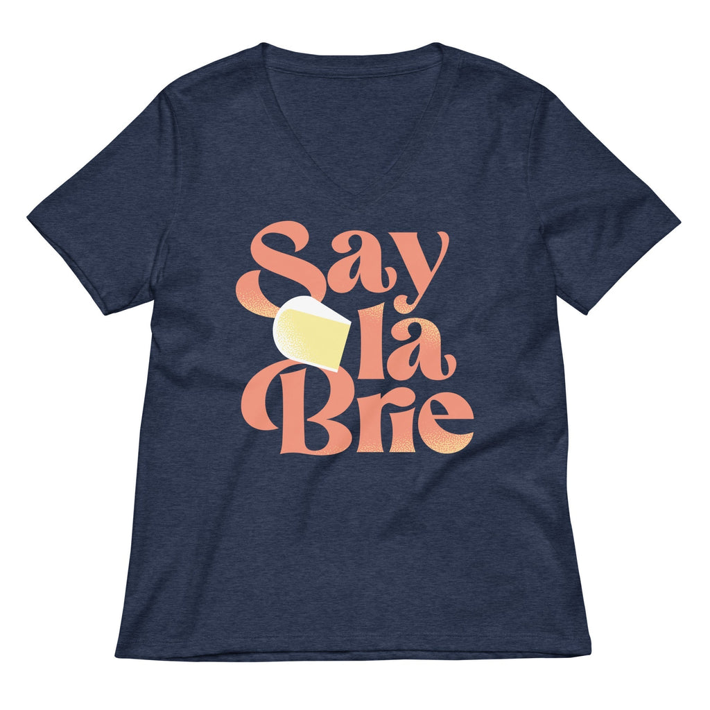 Say La Brie Women's V-Neck Tee Hoodie, Sweatshirt | PureTeeCo.com (Image 3)
