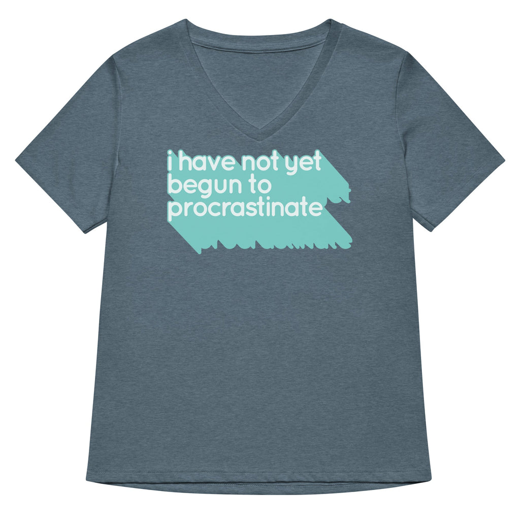 Not Begun To Procrastinate Women's V-Neck Tee Hoodie, Sweatshirt | PureTeeCo.com (Image 4)