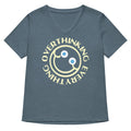 Overthinking Everything Women's V-Neck Tee Hoodie, Sweatshirt | PureTeeCo.com (Image 1)