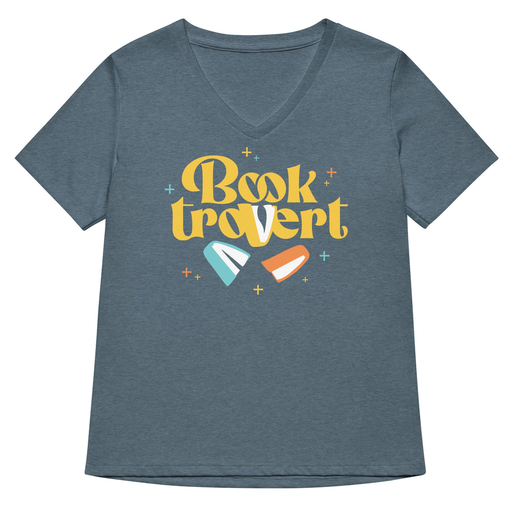 Booktrovert Women's V-Neck Tee Hoodie, Sweatshirt | PureTeeCo.com (Image 5)