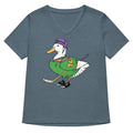 Mighty Duck Women's V-Neck Tee Hoodie, Sweatshirt | PureTeeCo.com (Image 1)