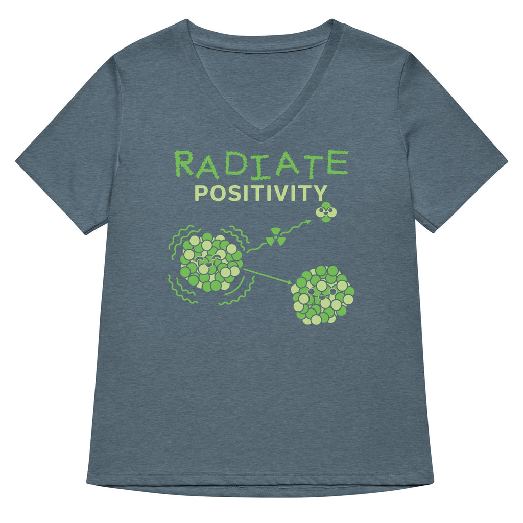 Radiate Positivity Women's V-Neck Tee Hoodie, Sweatshirt | PureTeeCo.com (Image 4)