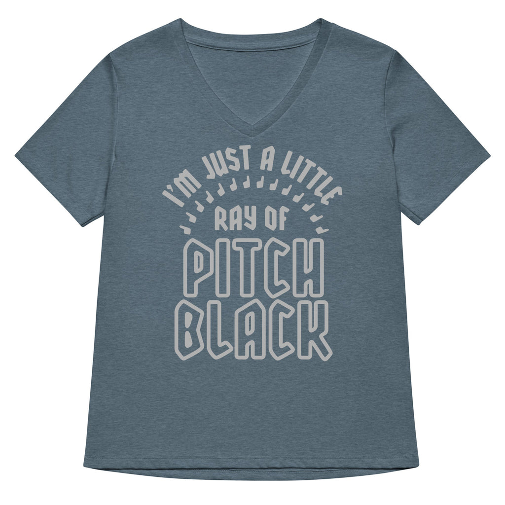 Ray Of Pitch Black Women's V-Neck Tee Hoodie, Sweatshirt | PureTeeCo.com (Image 4)