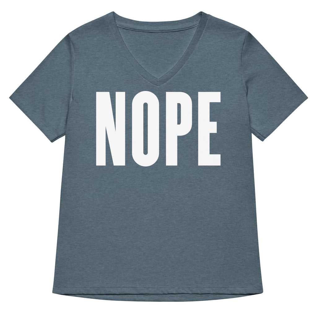 Nope Women's V-Neck Tee Hoodie, Sweatshirt | PureTeeCo.com (Image 4)