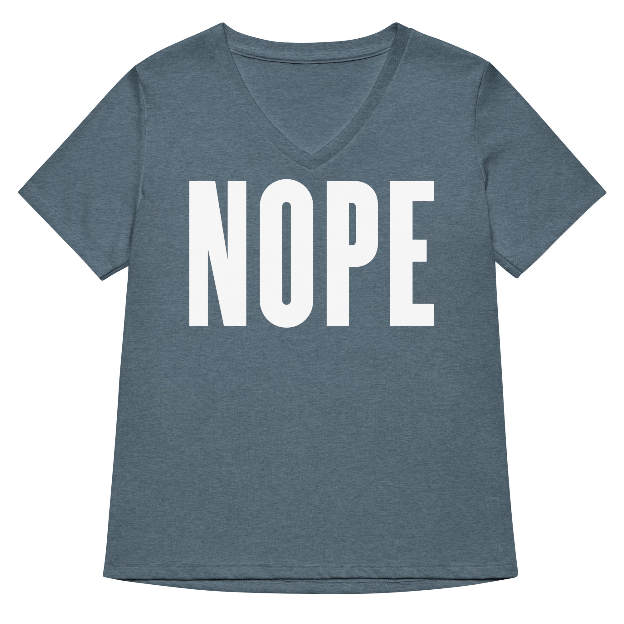 Nope Women's V-Neck Tee Hoodie, Sweatshirt | PureTeeCo.com (Image 4)