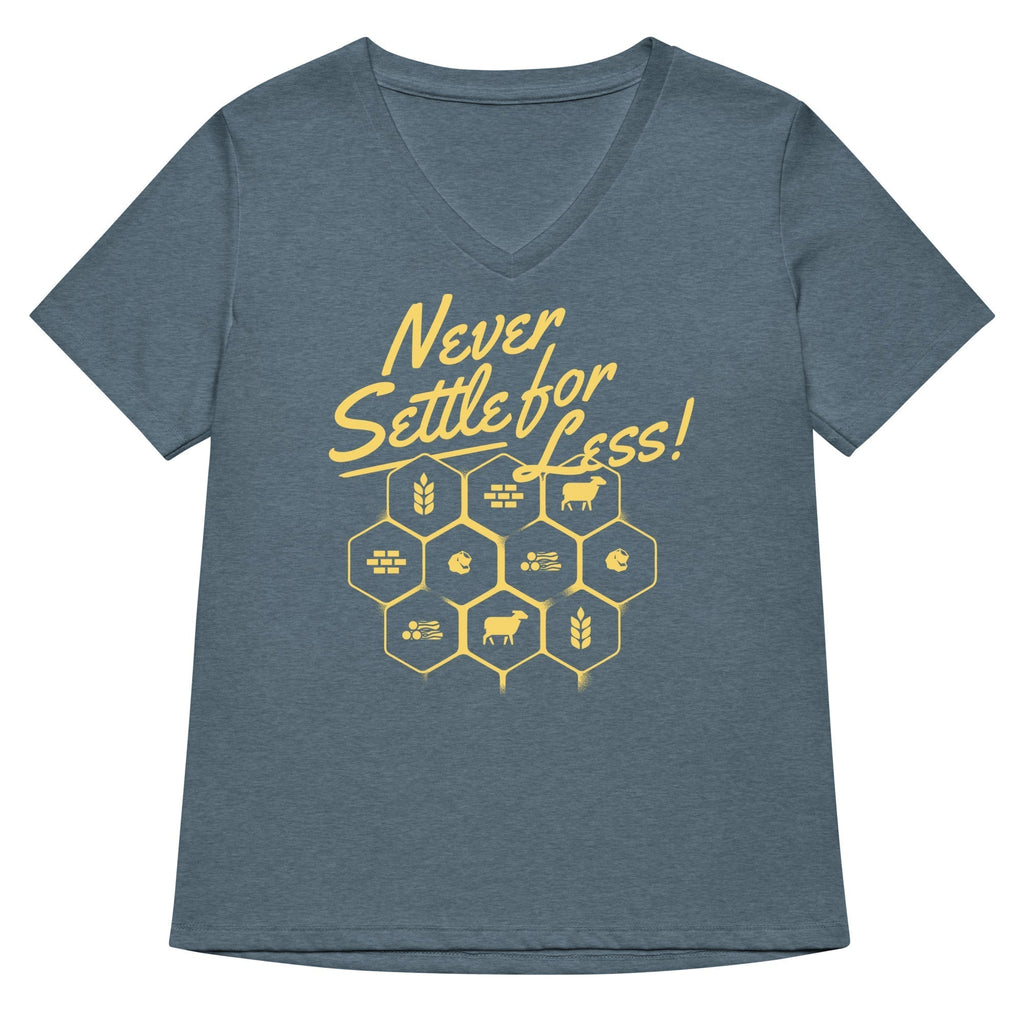 Never Settle For Less Women's V-Neck Tee Hoodie, Sweatshirt | PureTeeCo.com (Image 4)