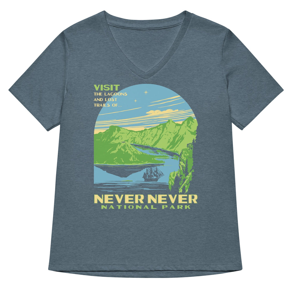 Never Never National Park Women's V-Neck Tee Hoodie, Sweatshirt | PureTeeCo.com (Image 3)