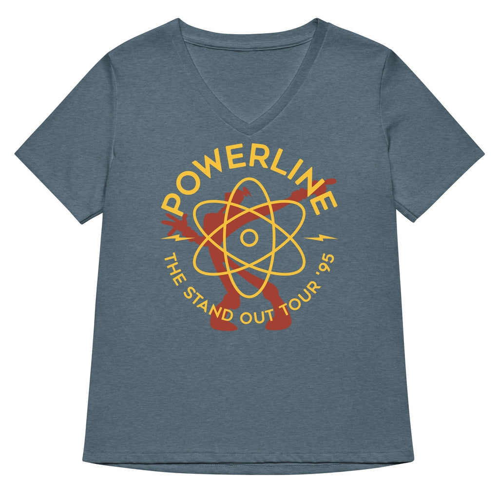 Powerline Women's V-Neck Tee Hoodie, Sweatshirt | PureTeeCo.com (Image 4)