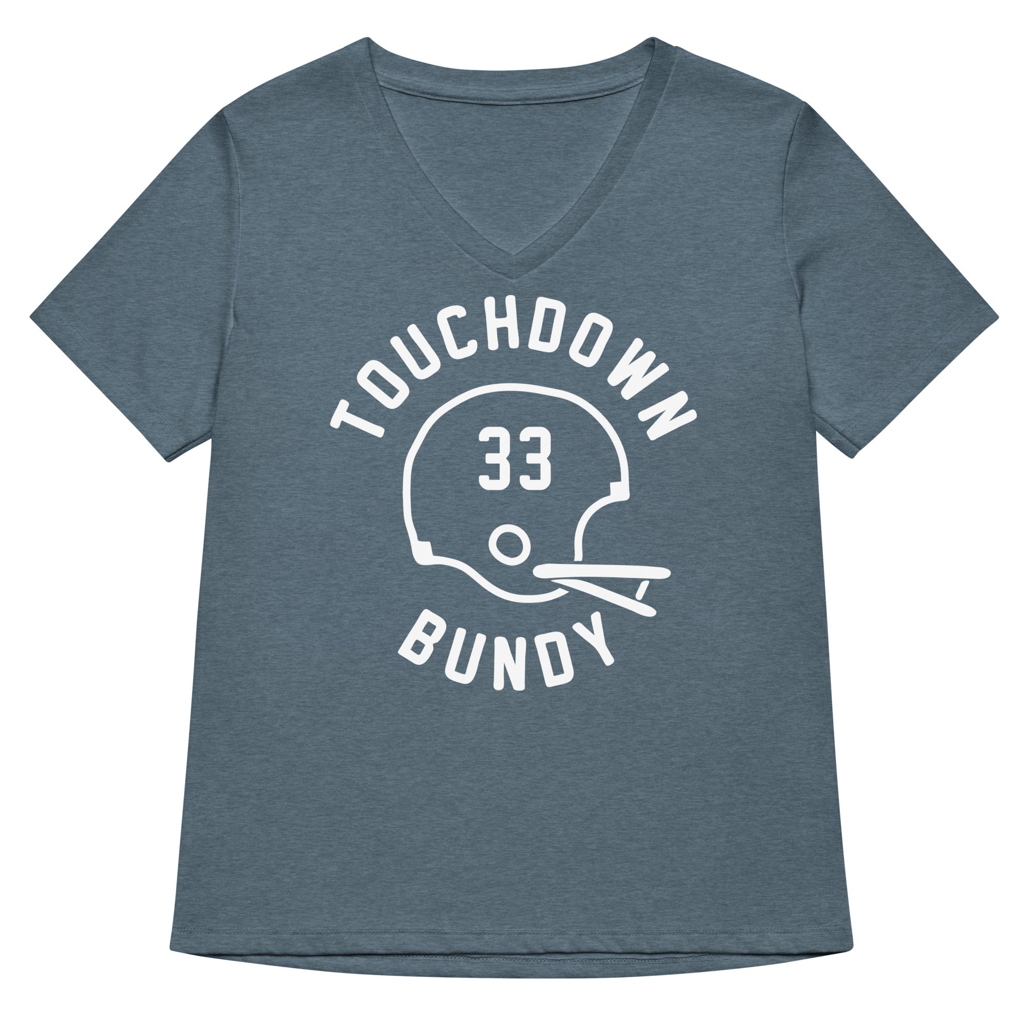 Touchdown Bundy Women's V-Neck Tee Hoodie, Sweatshirt | PureTeeCo.com (Image 4)
