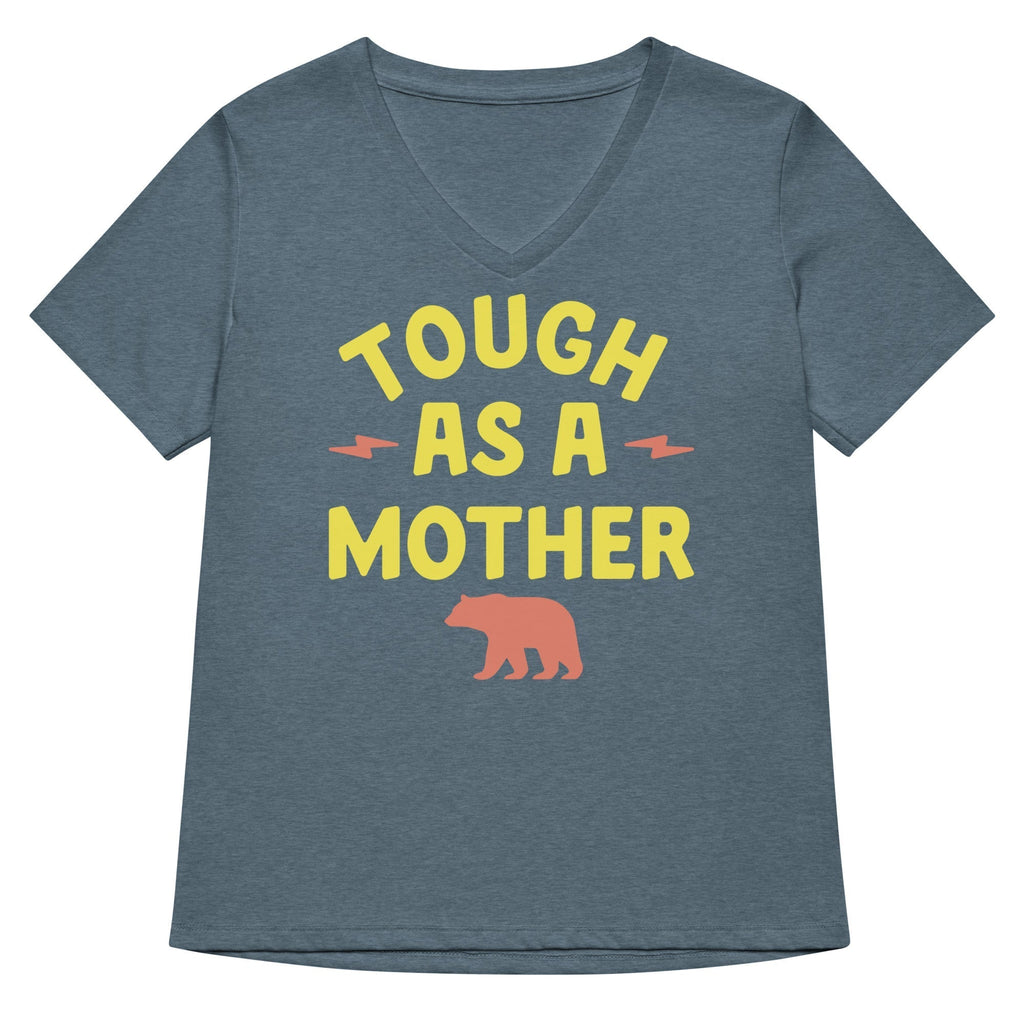Tough As A Mother Women's V-Neck Tee Hoodie, Sweatshirt | PureTeeCo.com (Image 4)