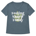 Feeling Sharp Today Women's V-Neck Tee Hoodie, Sweatshirt | PureTeeCo.com (Image 1)