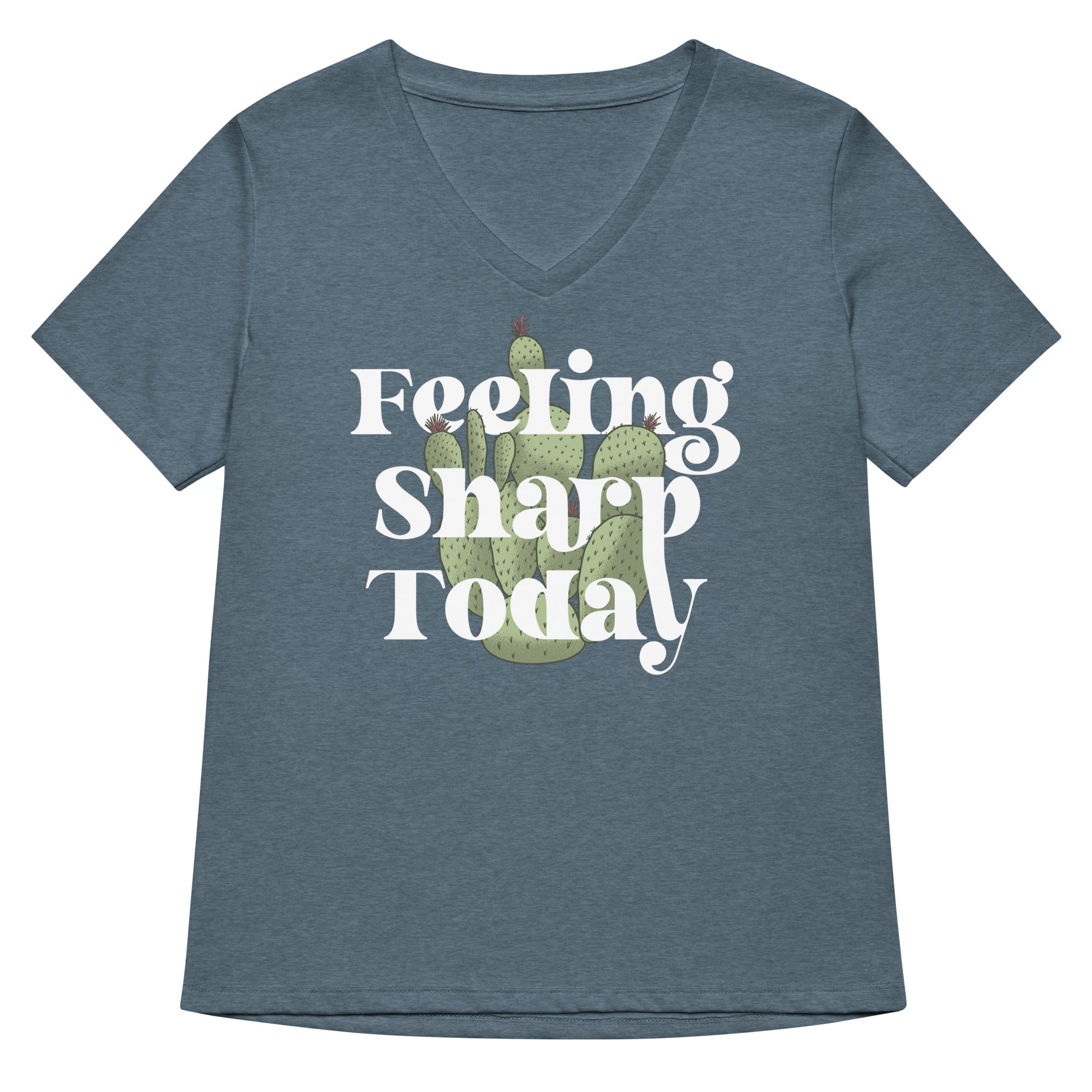 Feeling Sharp Today Women's V-Neck Tee Hoodie, Sweatshirt | PureTeeCo.com (Image 1)