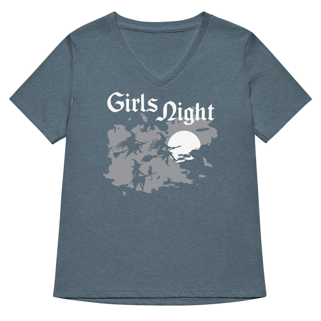 Girls Night Women's V-Neck Tee Hoodie, Sweatshirt | PureTeeCo.com (Image 4)