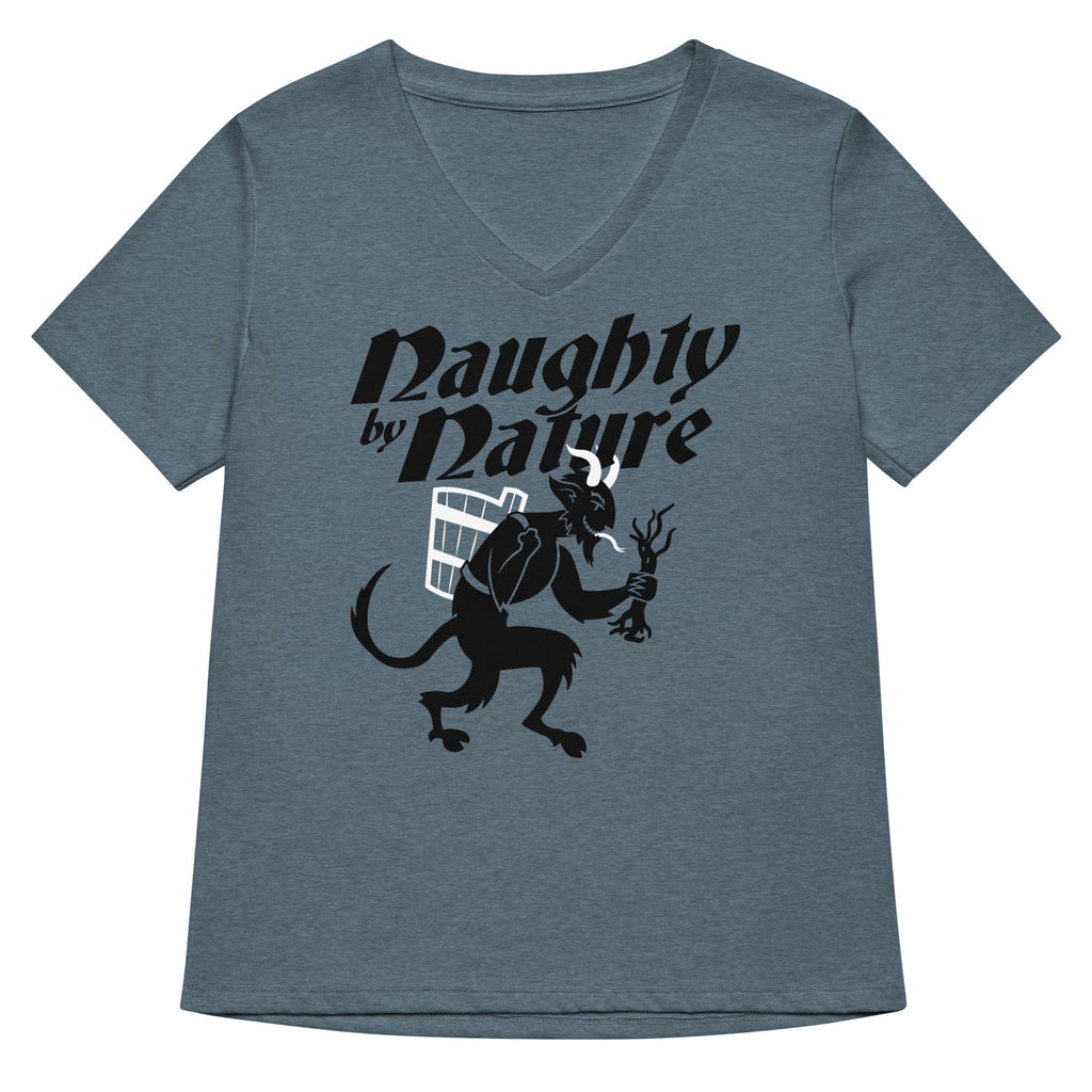 Naughty By Nature Women's V-Neck Tee Hoodie, Sweatshirt | PureTeeCo.com (Image 1)