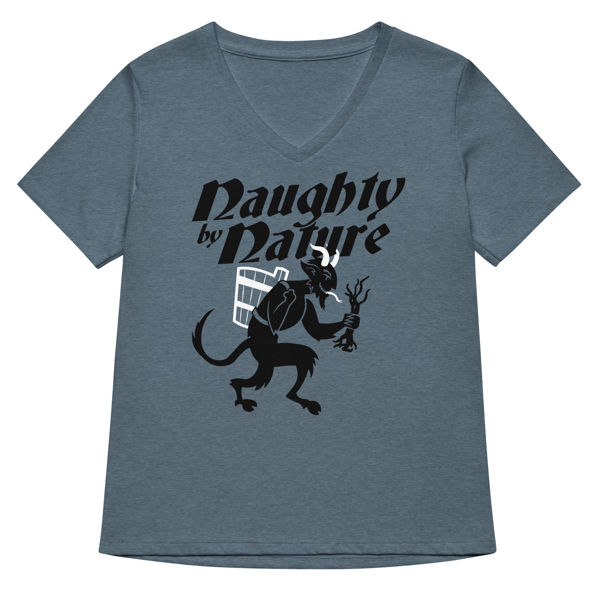 Naughty By Nature Women's V-Neck Tee Hoodie, Sweatshirt | PureTeeCo.com (Image 1)