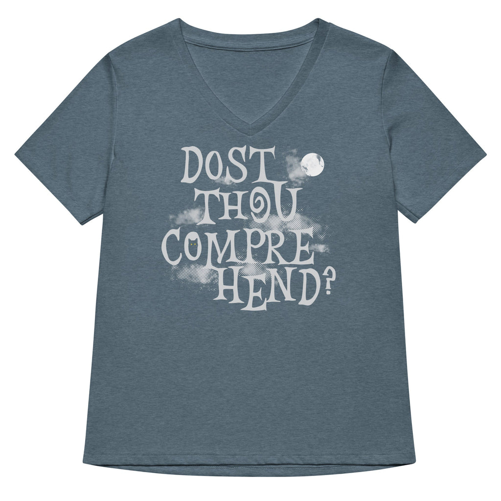 Dost Thou Comprehend? Women's V-Neck Tee Hoodie, Sweatshirt | PureTeeCo.com (Image 4)