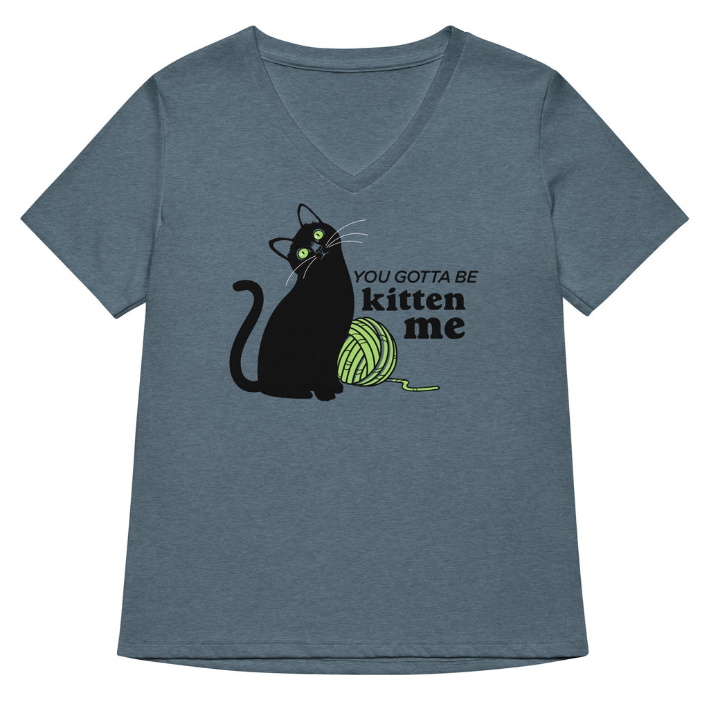 You Gotta Be Kitten Me Women's V-Neck Tee Hoodie, Sweatshirt | PureTeeCo.com (Image 1)