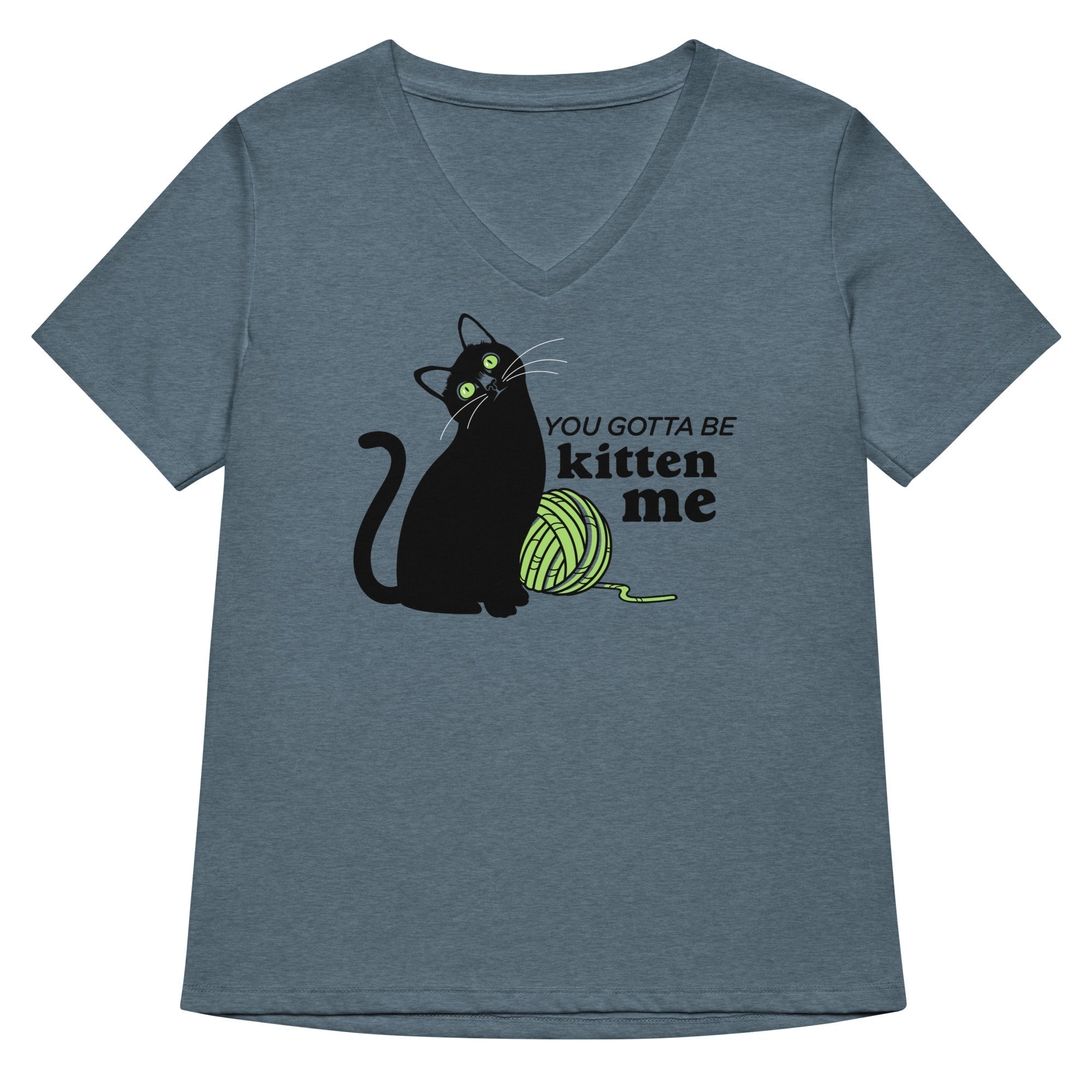 You Gotta Be Kitten Me Women's V-Neck Tee Hoodie, Sweatshirt | PureTeeCo.com (Image 1)