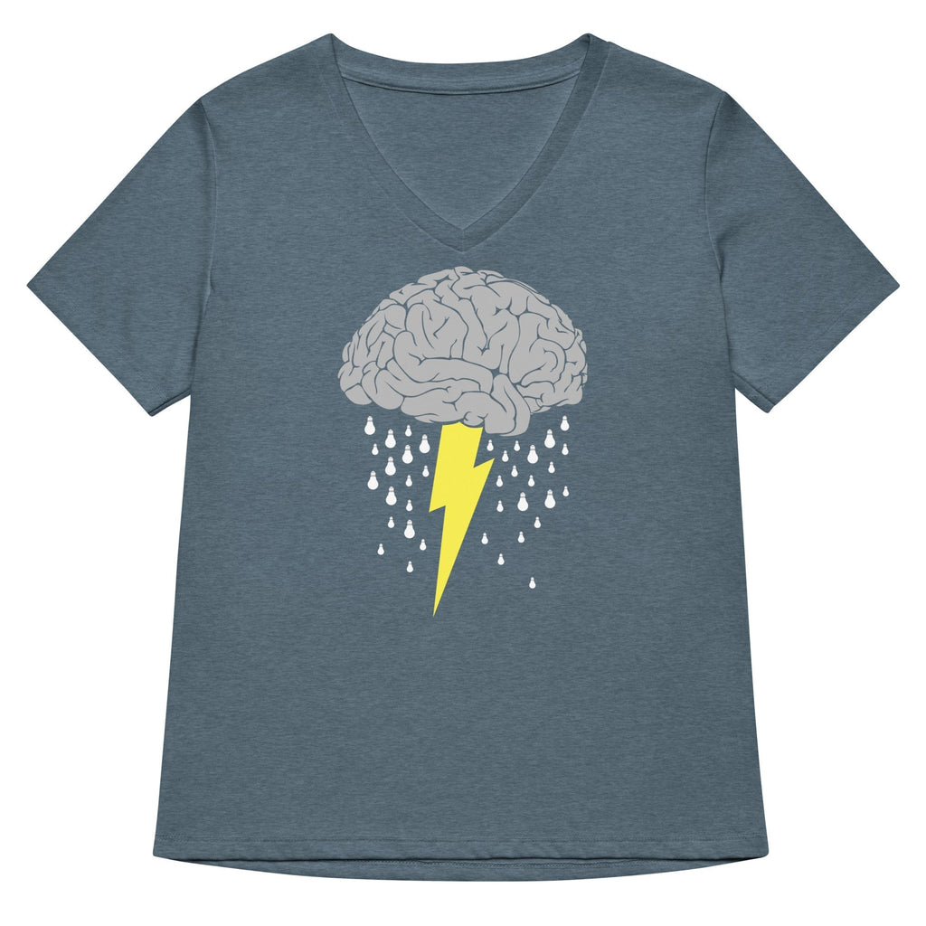 Brainstorm Women's V-Neck Tee Hoodie, Sweatshirt | PureTeeCo.com (Image 4)
