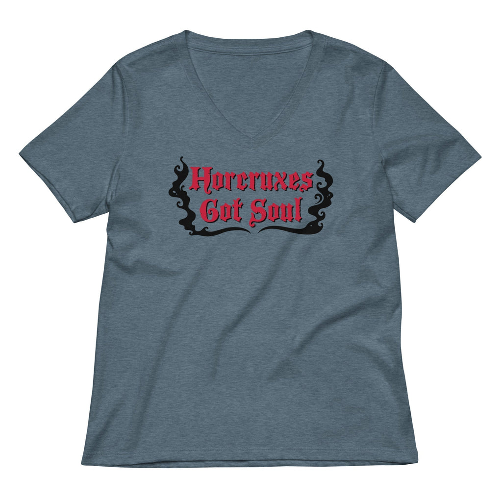 Horcruxes Got Soul Women's V-Neck Tee Hoodie, Sweatshirt | PureTeeCo.com (Image 2)