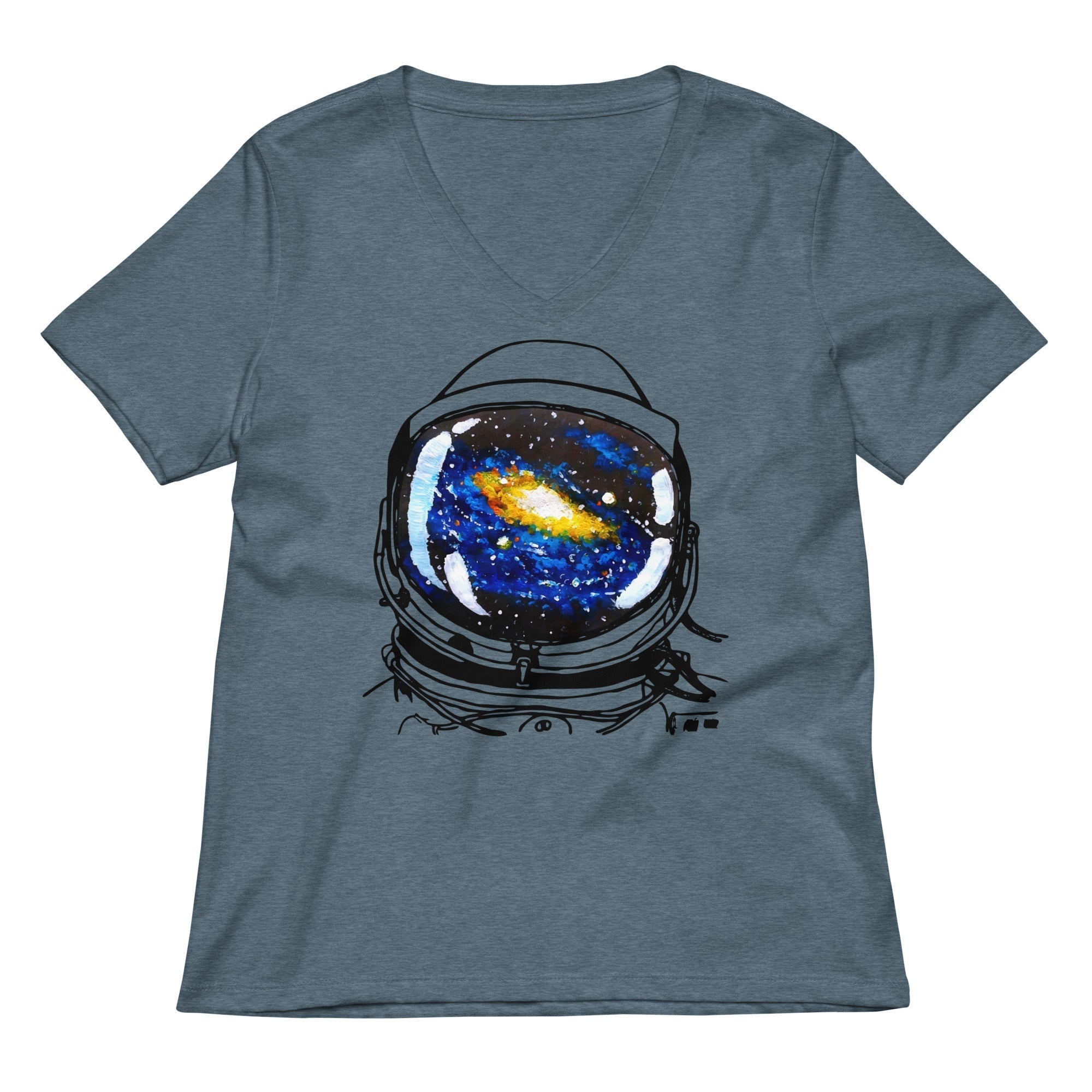 Space Sight Women's V-Neck Tee Hoodie, Sweatshirt | PureTeeCo.com (Image 1)