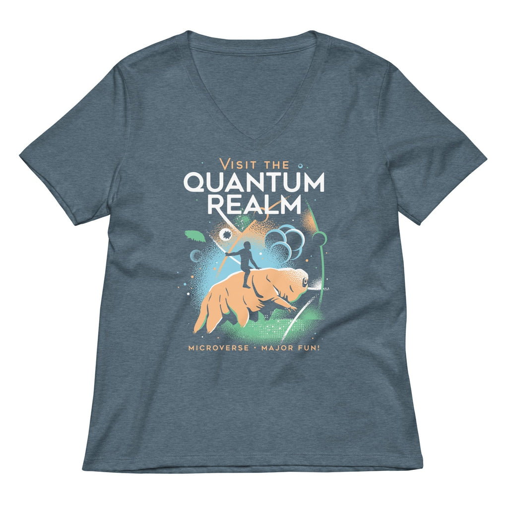 Visit The Quantum Realm Women's V-Neck Tee Hoodie, Sweatshirt | PureTeeCo.com (Image 4)