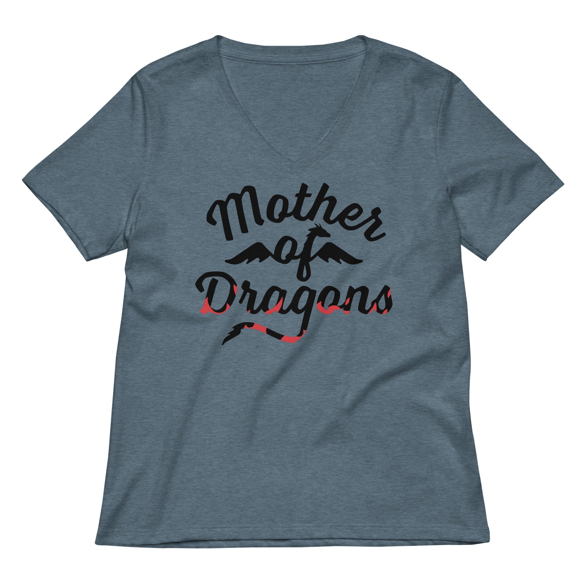 Mother Of Dragons Women's V-Neck Tee Hoodie, Sweatshirt | PureTeeCo.com (Image 1)