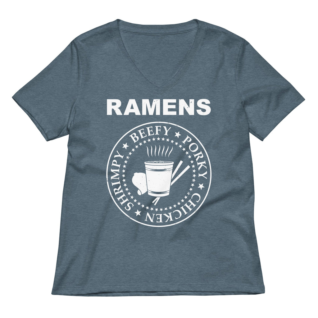 Ramens Women's V-Neck Tee Hoodie, Sweatshirt | PureTeeCo.com (Image 5)