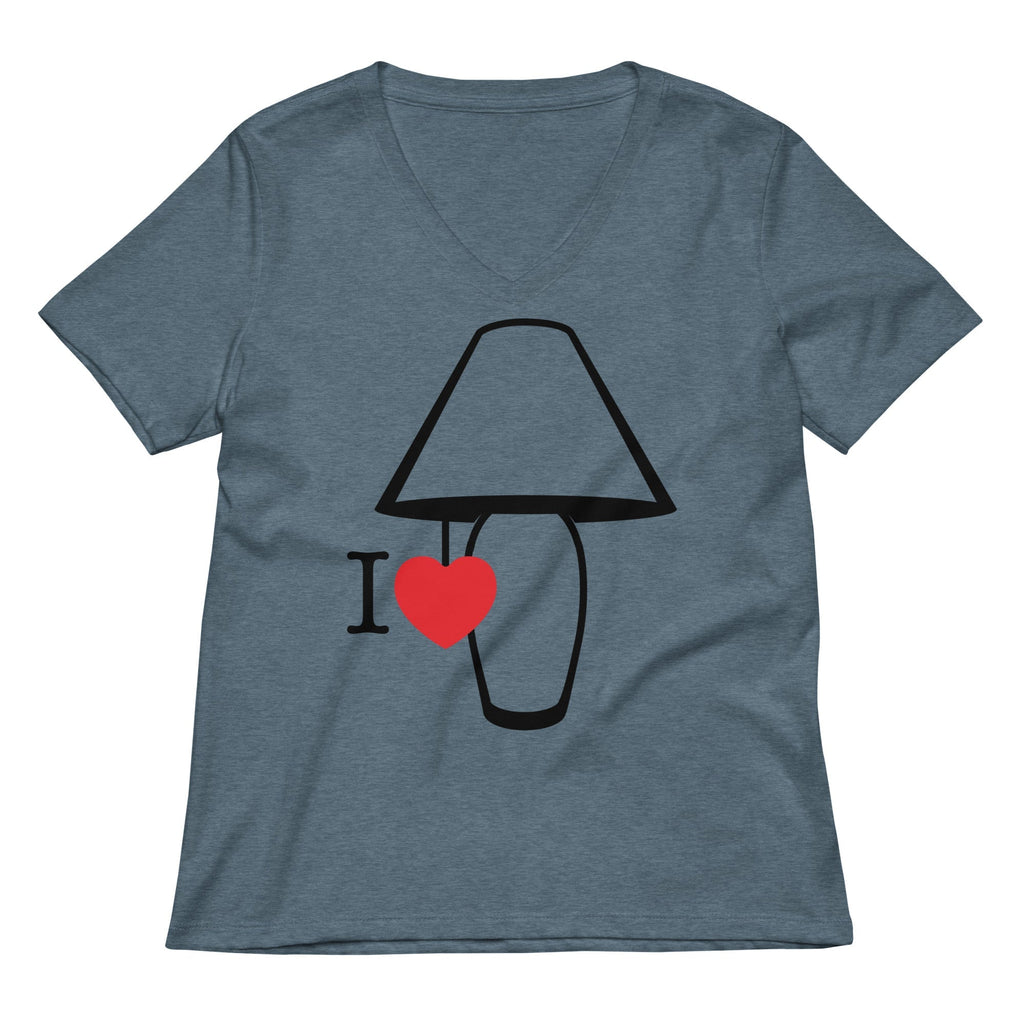I Love Lamp Women's V-Neck Tee Hoodie, Sweatshirt | PureTeeCo.com (Image 1)