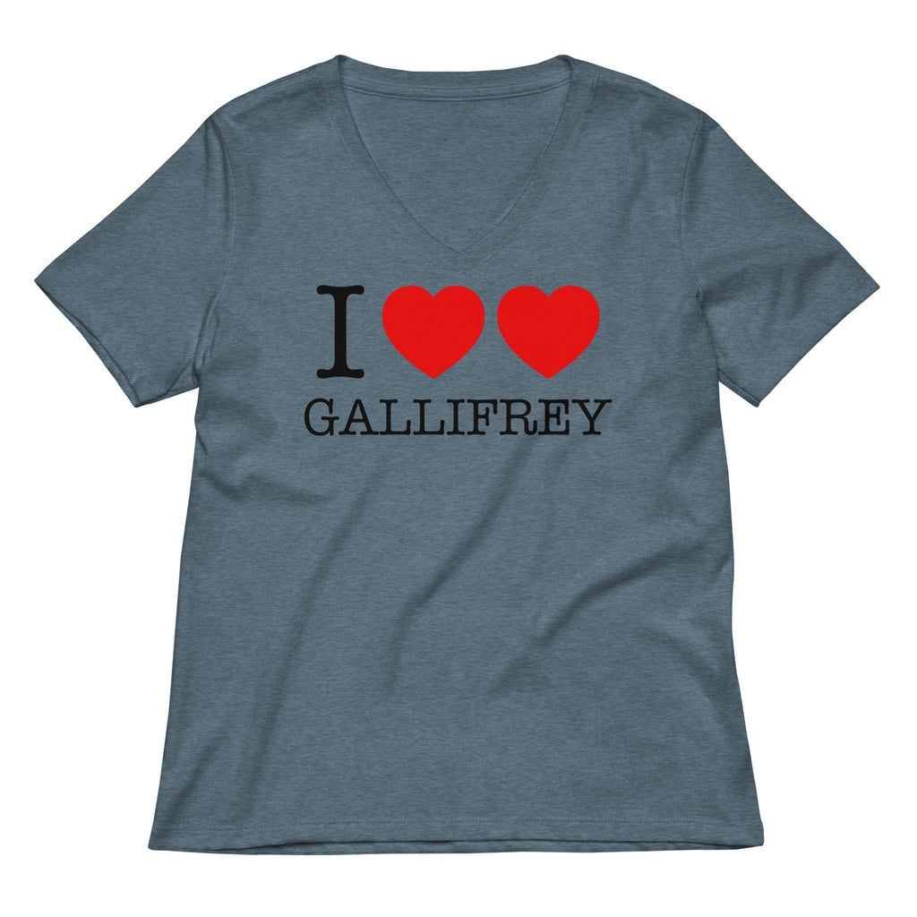 I Heart Heart Gallifrey Women's V-Neck Tee Hoodie, Sweatshirt | PureTeeCo.com (Image 1)