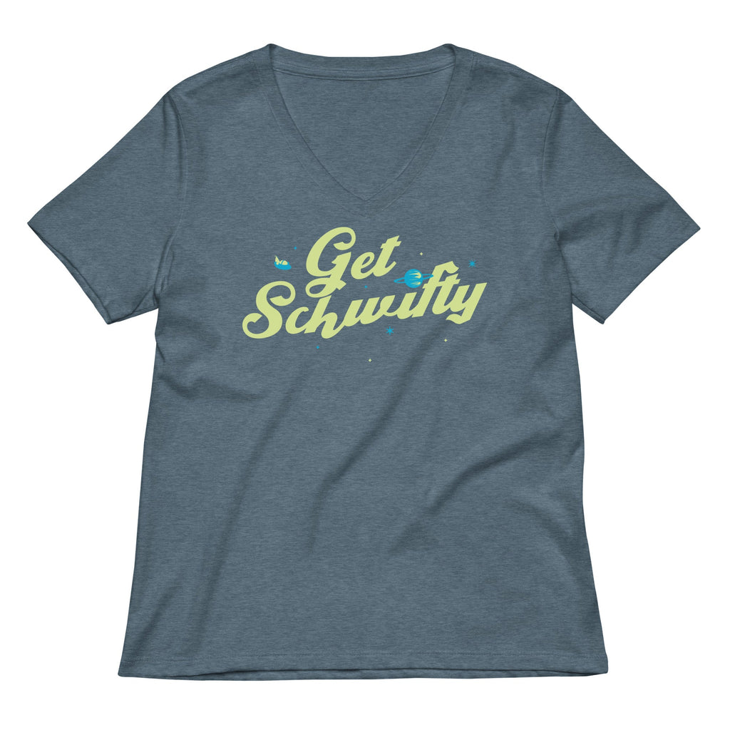 Get Schwifty Women's V-Neck Tee Hoodie, Sweatshirt | PureTeeCo.com (Image 4)