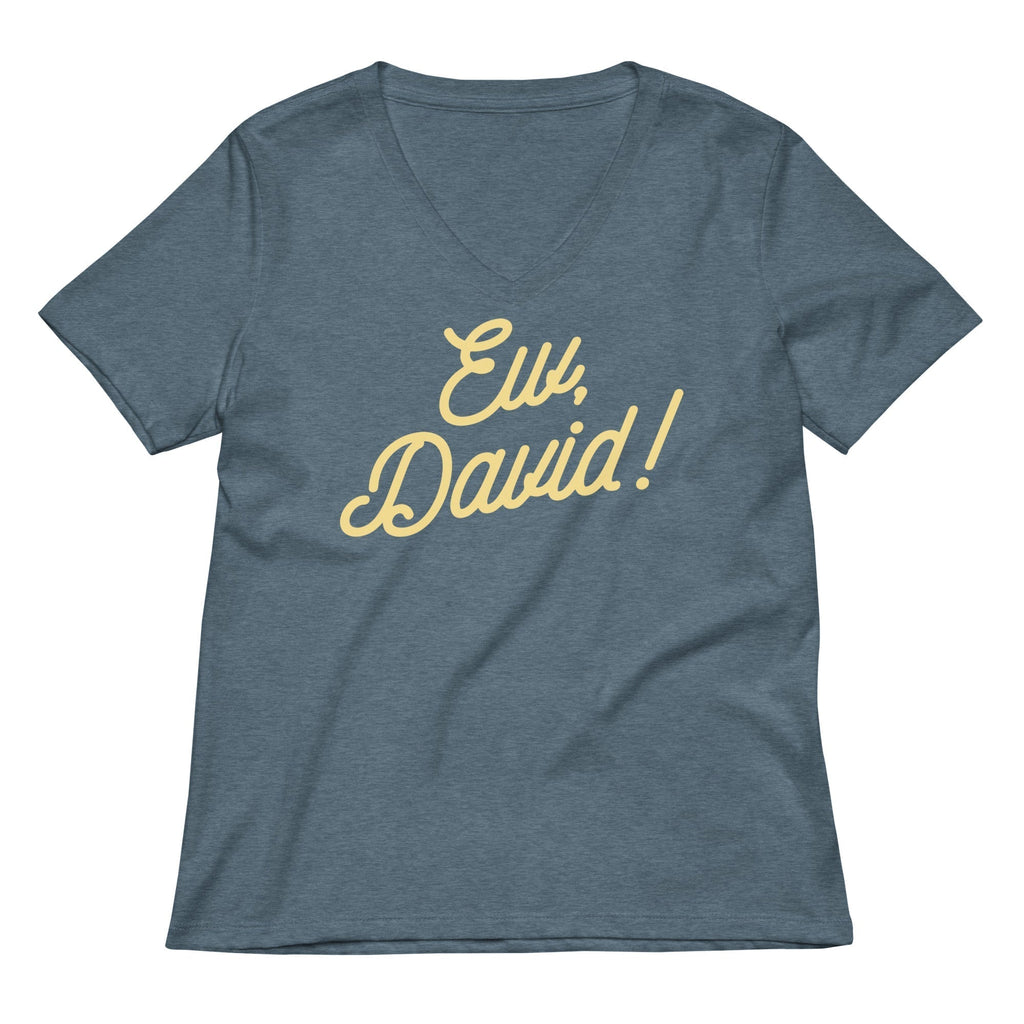 Ew, David! Women's V-Neck Tee Hoodie, Sweatshirt | PureTeeCo.com (Image 4)