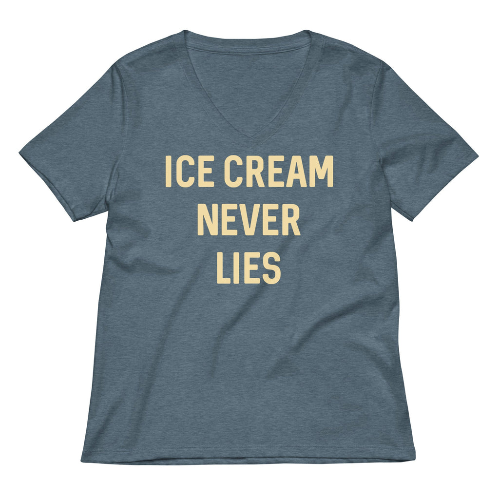 Ice Cream Never Lies Women's V-Neck Tee Hoodie, Sweatshirt | PureTeeCo.com (Image 4)