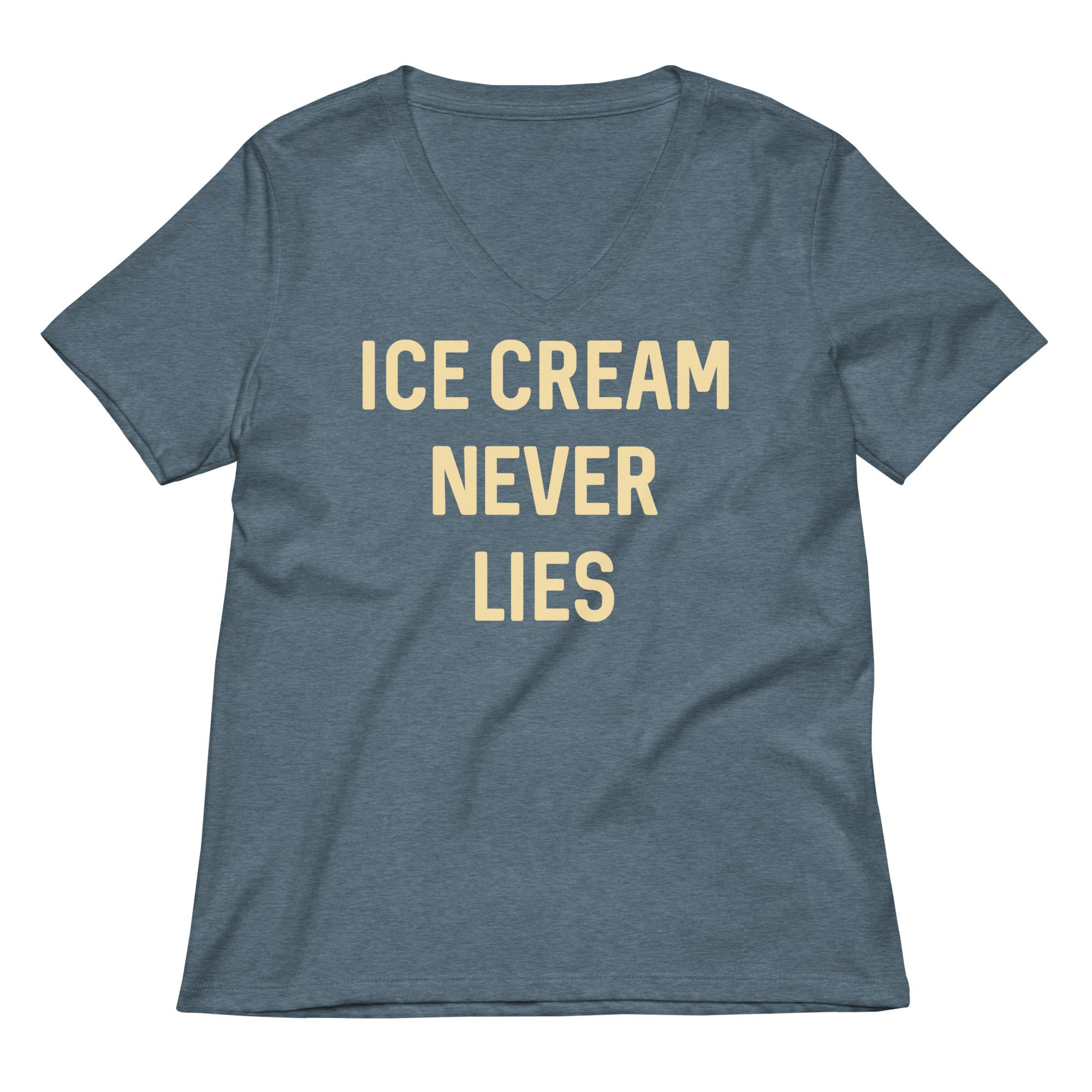 Ice Cream Never Lies Women's V-Neck Tee Hoodie, Sweatshirt | PureTeeCo.com (Image 4)