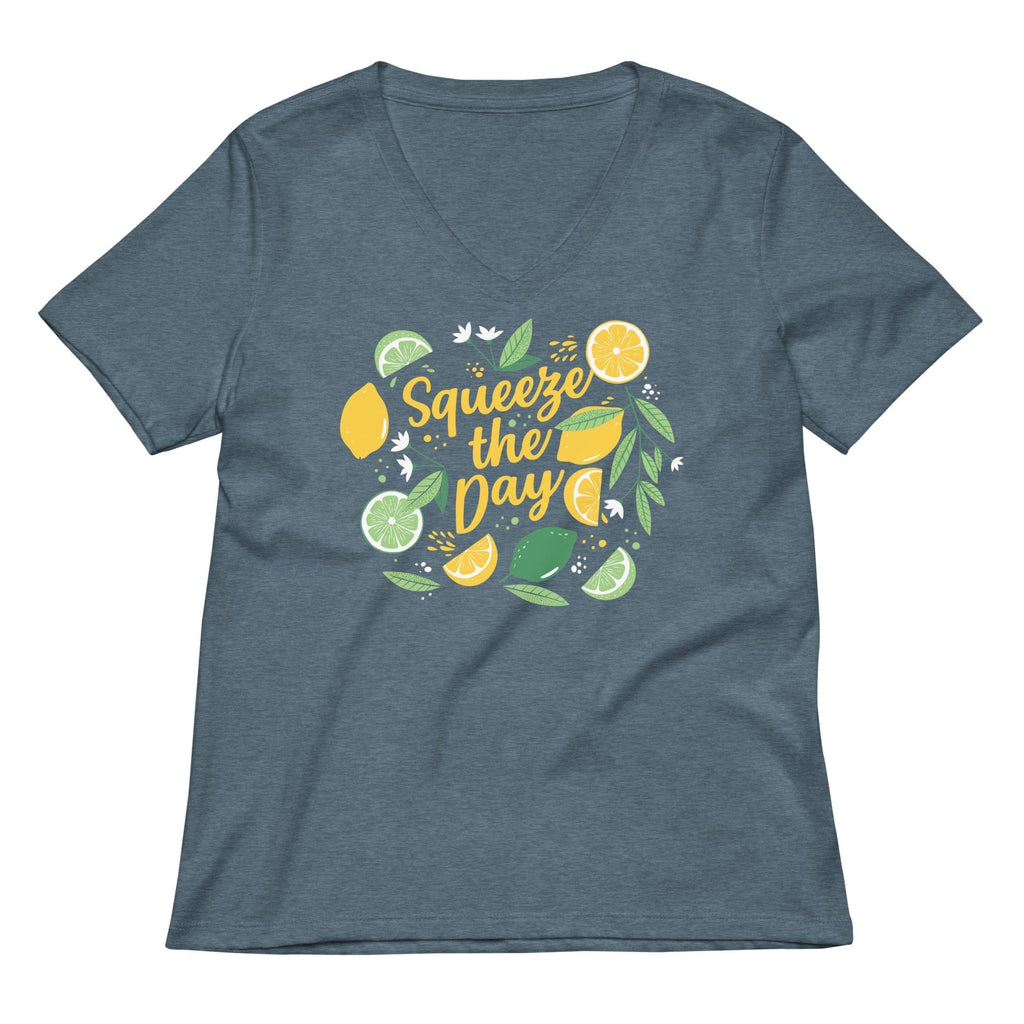 Squeeze The Day Women's V-Neck Tee Hoodie, Sweatshirt | PureTeeCo.com (Image 4)