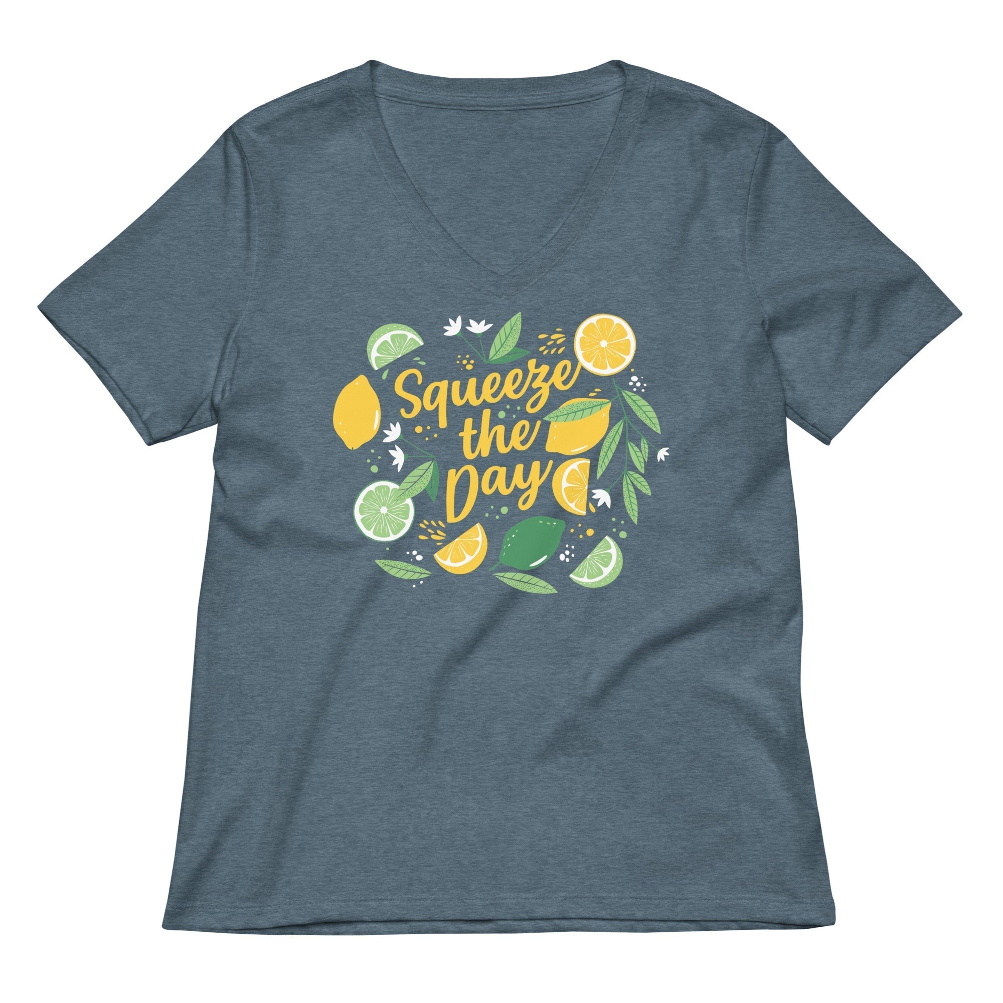 Squeeze The Day Women's V-Neck Tee Hoodie, Sweatshirt | PureTeeCo.com (Image 4)