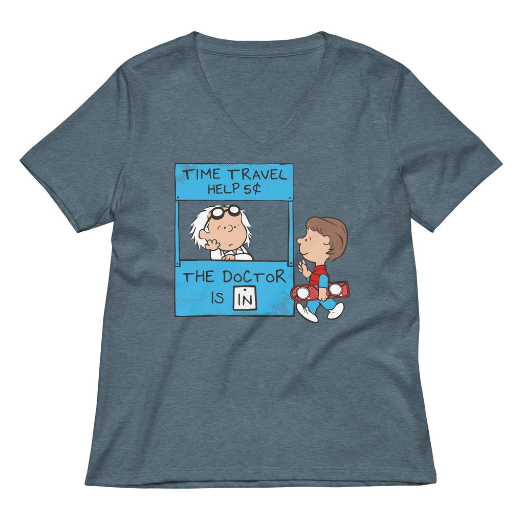 The Doctor Is In Women's V-Neck Tee Hoodie, Sweatshirt | PureTeeCo.com (Image 1)