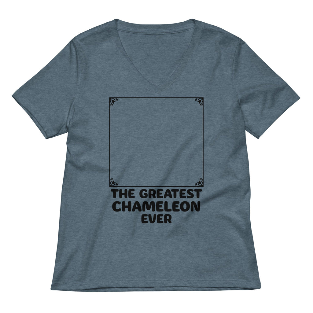 The Greatest Chameleon Ever Women's V-Neck Tee Hoodie, Sweatshirt | PureTeeCo.com (Image 1)