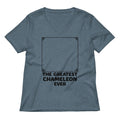 The Greatest Chameleon Ever Women's V-Neck Tee Hoodie, Sweatshirt | PureTeeCo.com (Image 1)