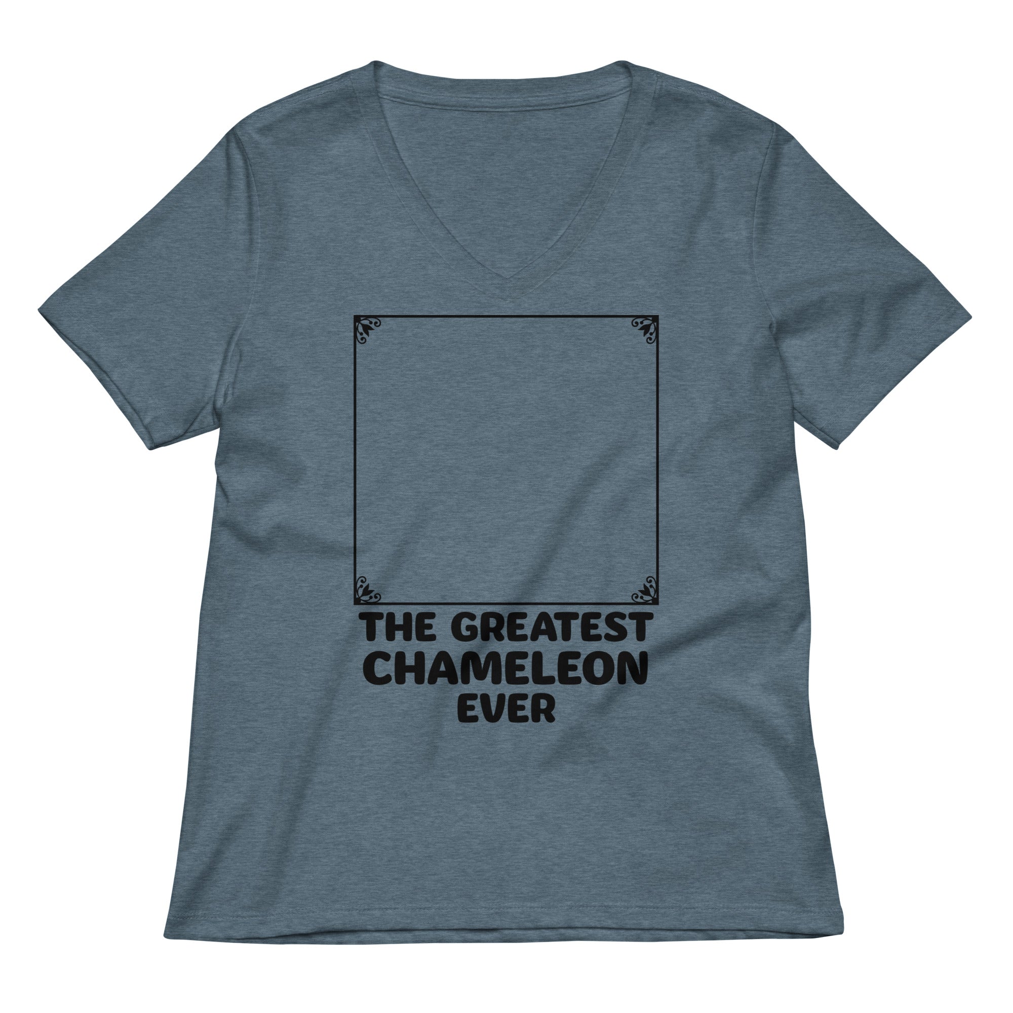 The Greatest Chameleon Ever Women's V-Neck Tee Hoodie, Sweatshirt | PureTeeCo.com (Image 1)