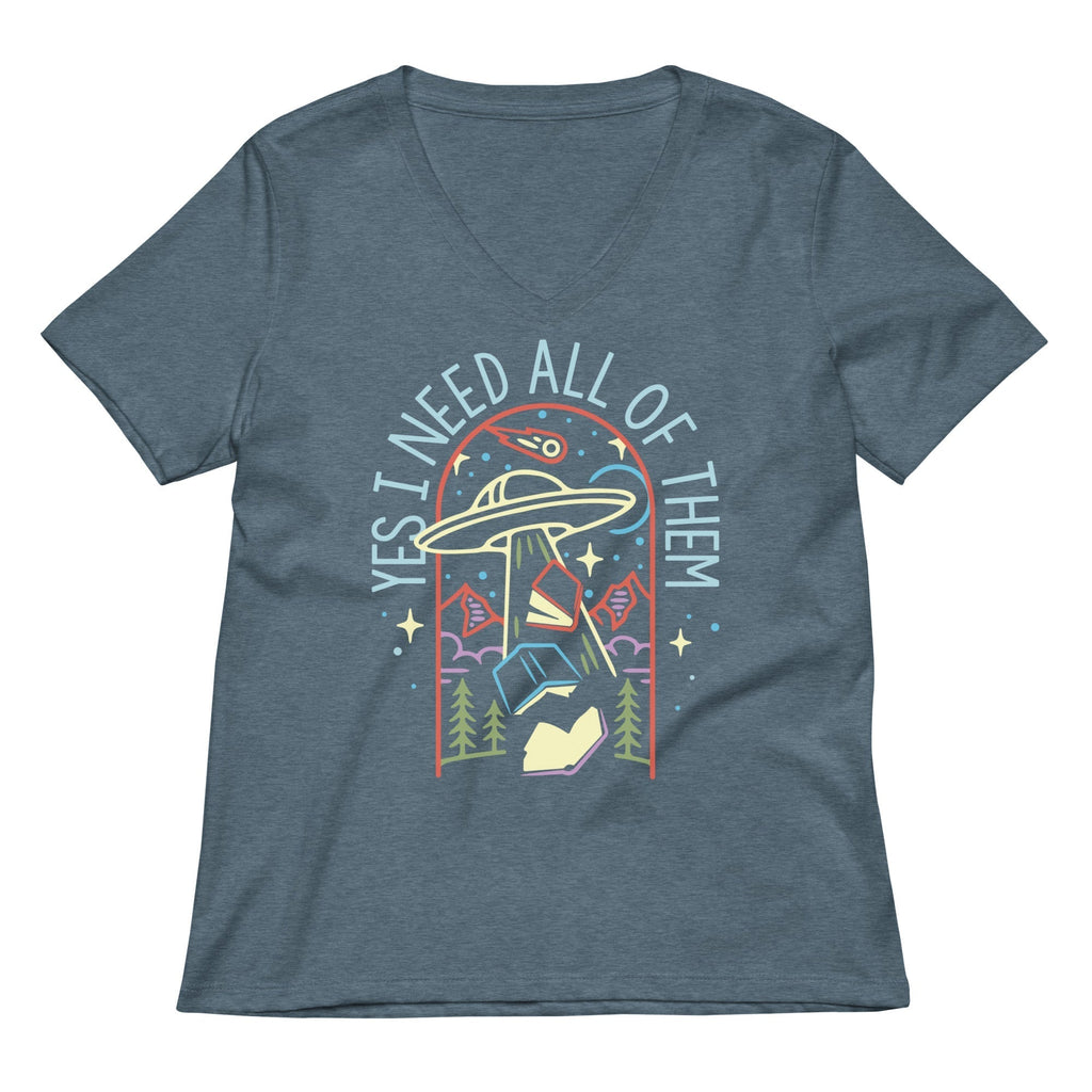 Yes I Need All Of Them Women's V-Neck Tee Hoodie, Sweatshirt | PureTeeCo.com (Image 4)