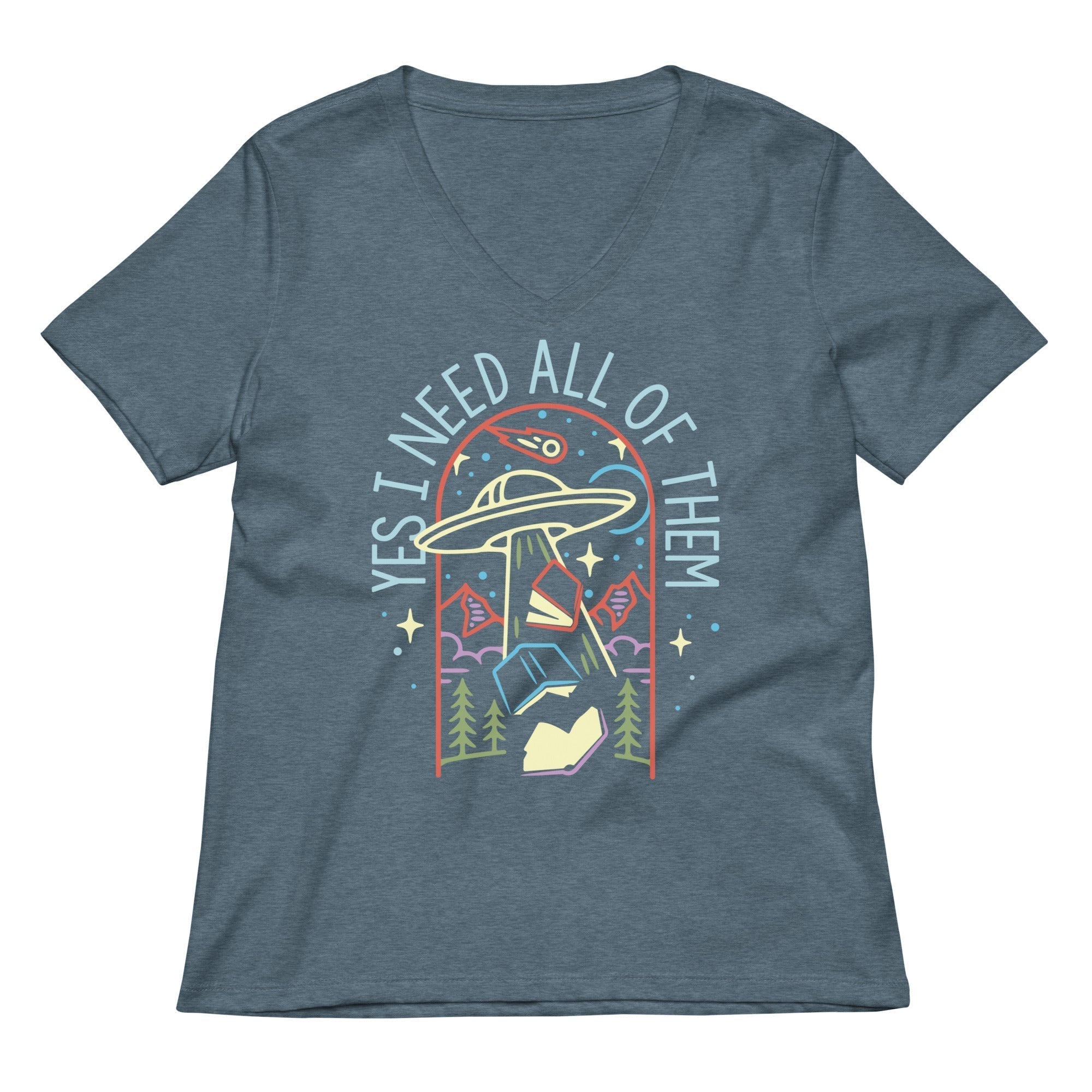 Yes I Need All Of Them Women's V-Neck Tee Hoodie, Sweatshirt | PureTeeCo.com (Image 4)