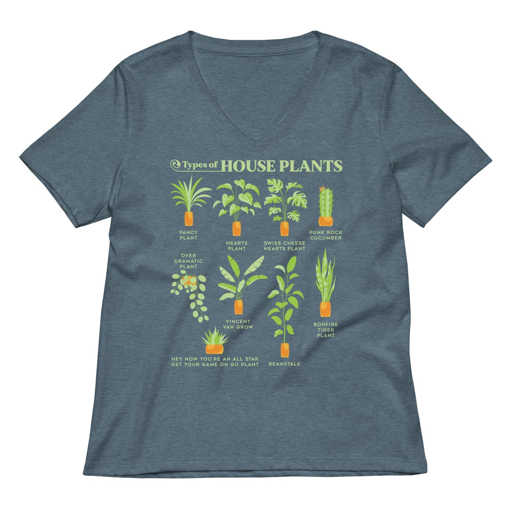 Types Of House Plants Women's V-Neck Tee Hoodie, Sweatshirt | PureTeeCo.com (Image 4)